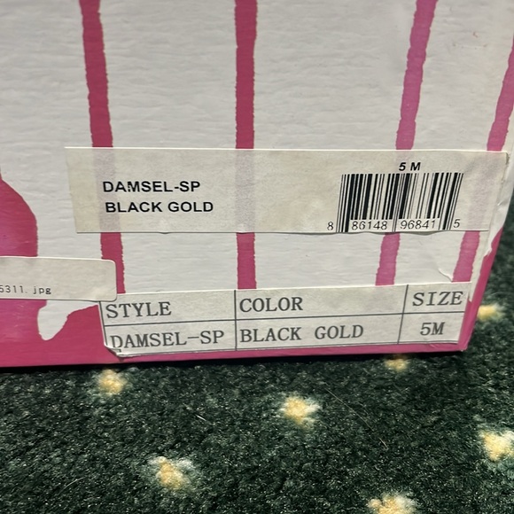 Jeffrey Campbell black gold damsel-sp size 5 - Picture 5 of 5